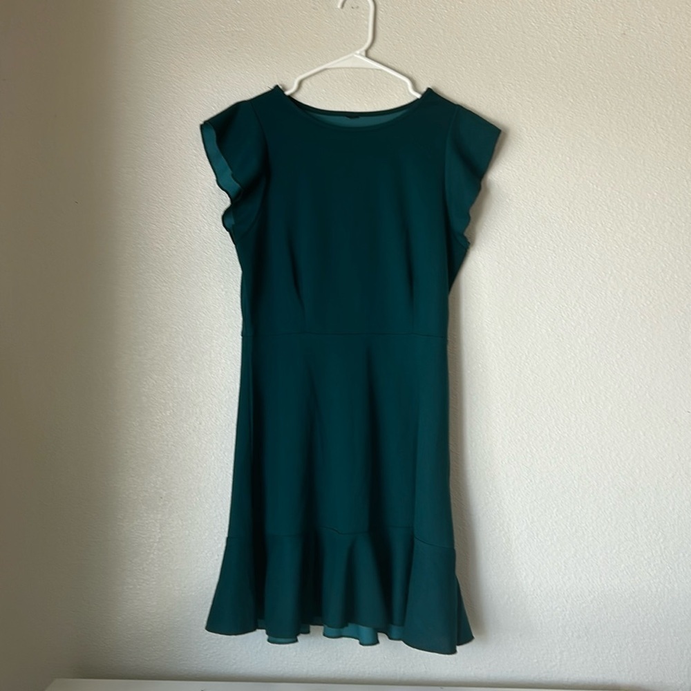 Green Stretchy Dress Women's Small Polyester